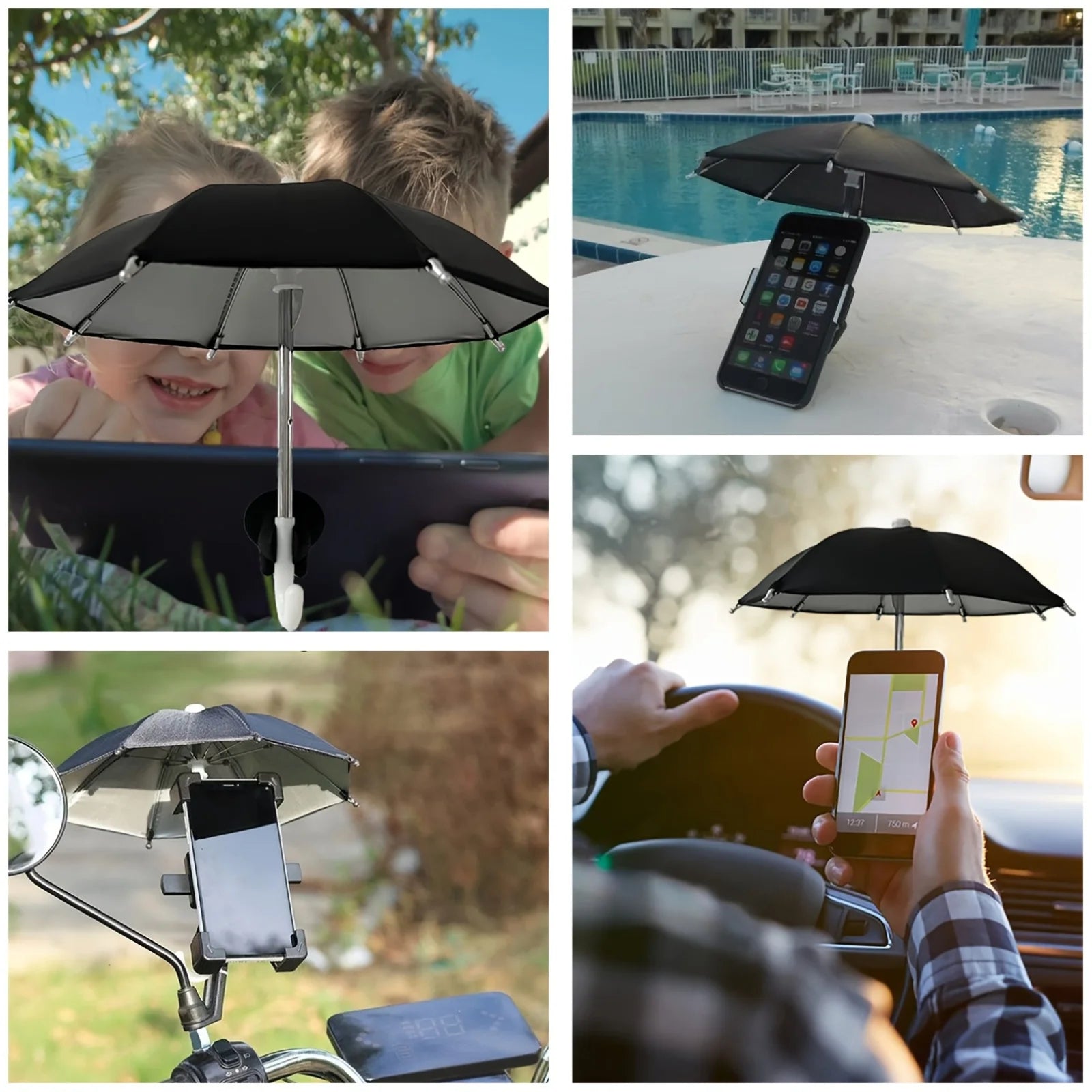 Versatile Mini Umbrella Phone Stand - The Ideal Waterproof Smartphone Holder for Outdoor Activities