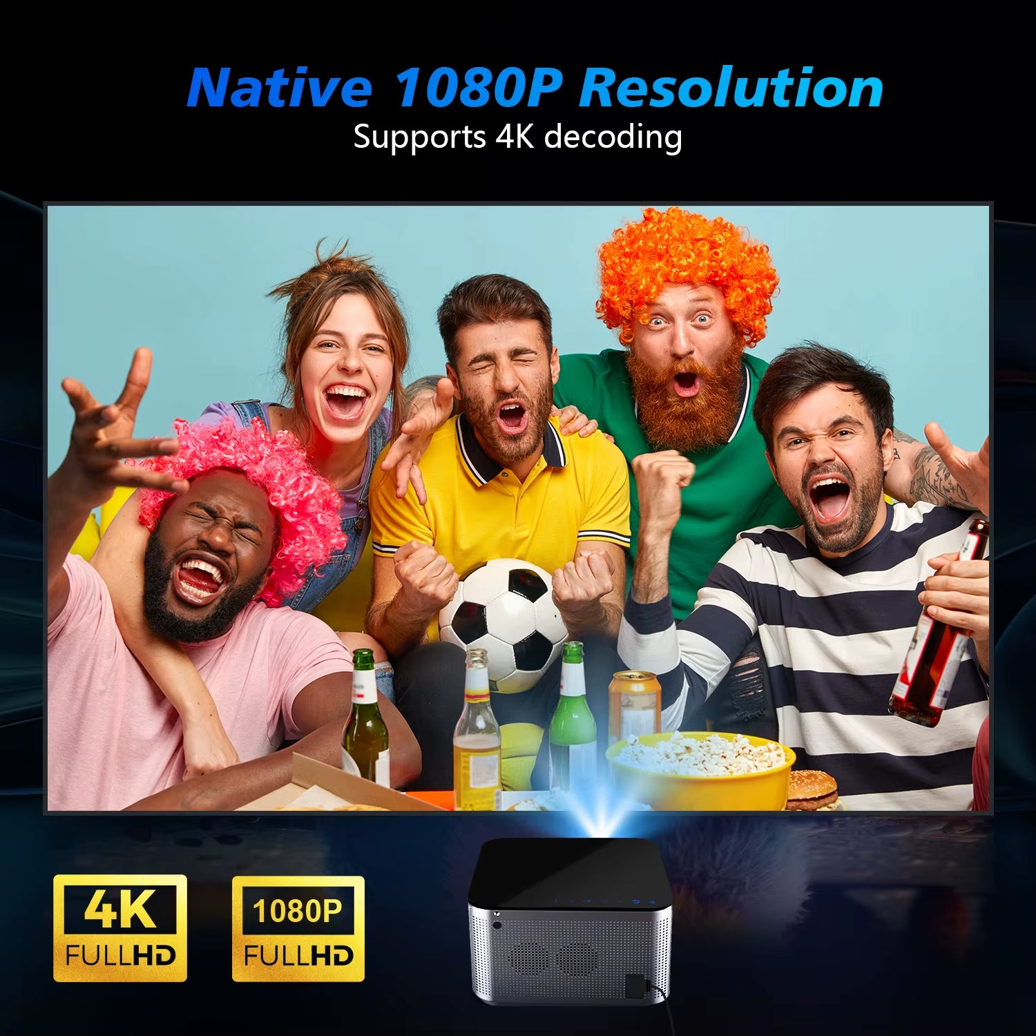 Revolutionize Your Home Theater with the Android 11 4K Smart Projector - Stunning 580 ANSI Lumens & Voice Control for an Immersive Experience