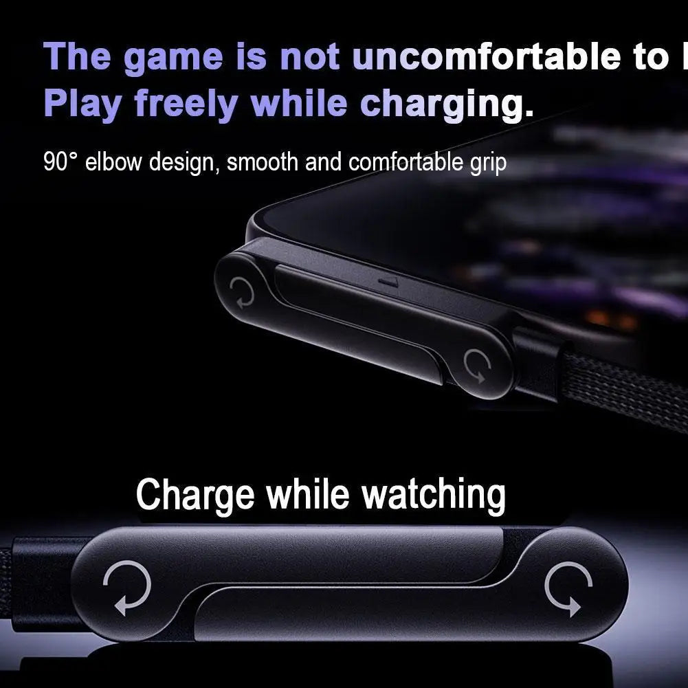 2-in-1 Charging Cable with Integrated Phone Stand and Foldable Design