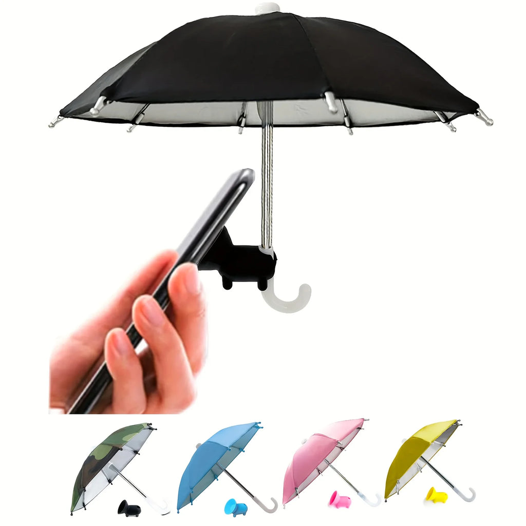 Versatile Mini Umbrella Phone Stand - The Ideal Waterproof Smartphone Holder for Outdoor Activities